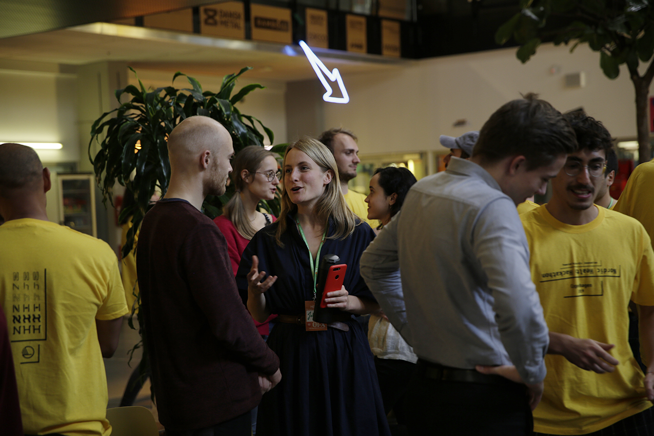 Group of people discussing.