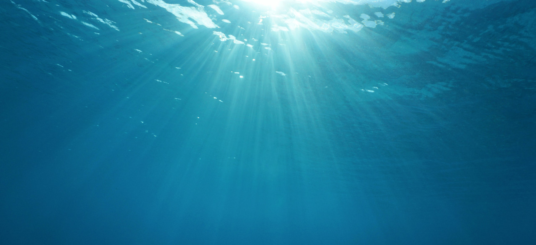 Ray of light see from under water