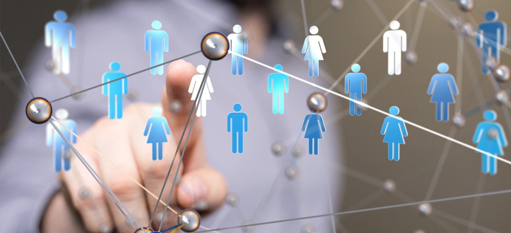 Hand pointing on virtual network