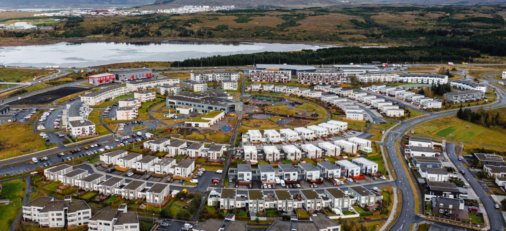 Circular shaped neighborhood on Iceland